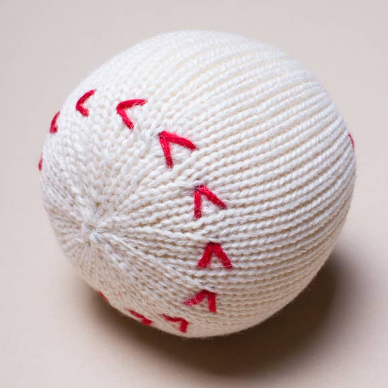 Estella Organic Cotton Handmade Baby Rattle - Tennis Ball