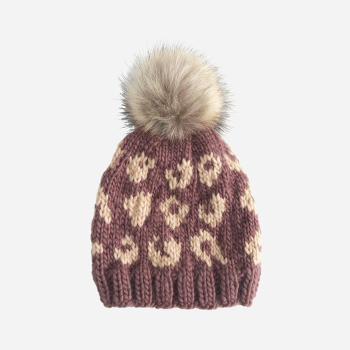 Cheetah Hat | Mauve | The Blueberry Hill