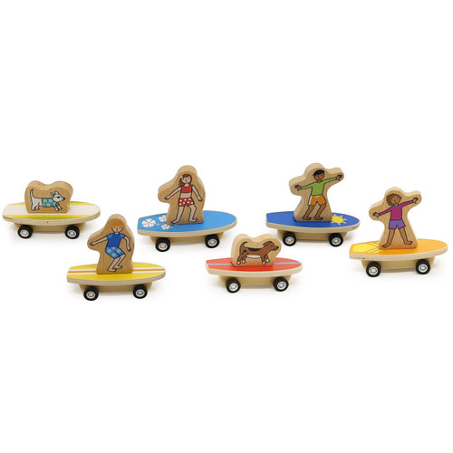 Surf's Up Dude Pull Back Racers | Set of 3 | Jack Rabbit Creations