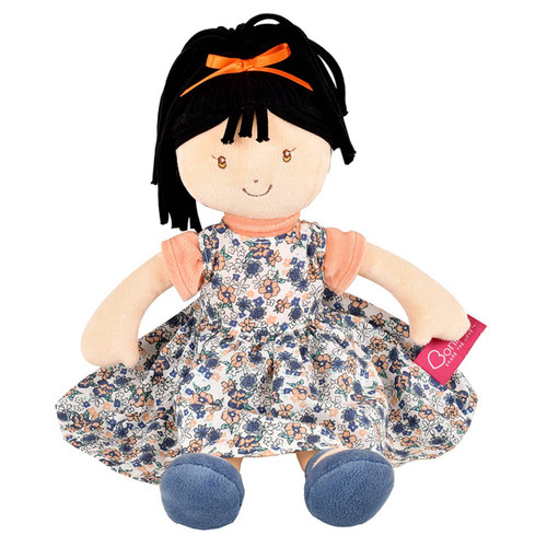 Tammy Lu Black Hair in Blue Print Dress | Tikiri Toys