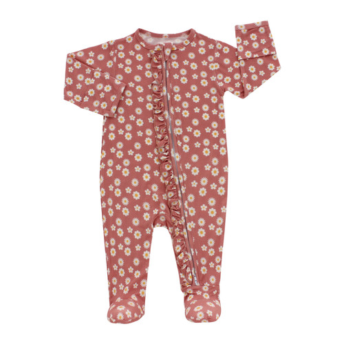Rose Daisy Bamboo Baby Footie Pajama | Emerson and Friends