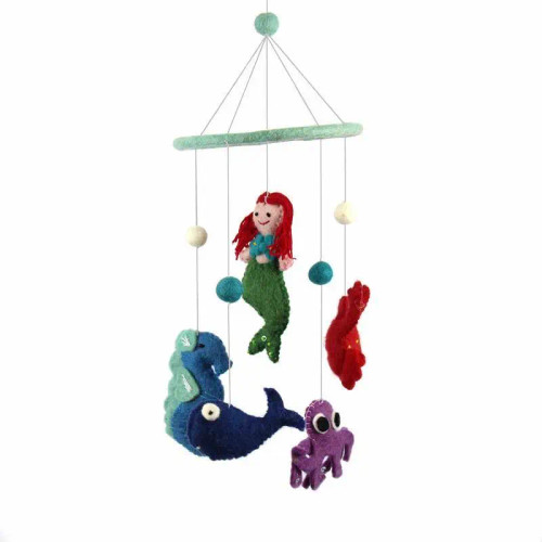 Mermaid Felt Nursery Mobile | Global Crafts