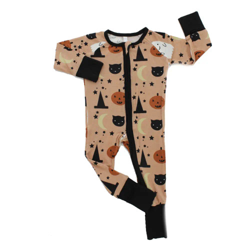 Trick or Treat Halloween Bamboo Baby Convertible Footie Pajamas | Emerson and Friends