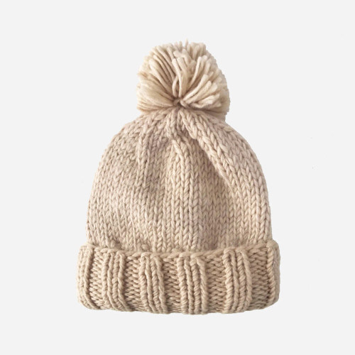 Classic Pom Hat | Latte | The Blueberry Hill
