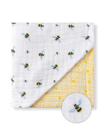 Organic Snug Blanket | Bees | MalabarBaby