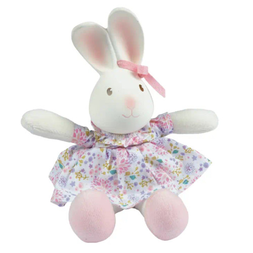  Havah the Bunny | Mini Organic Rubber Head Plush Toy  | Tikiri Toys