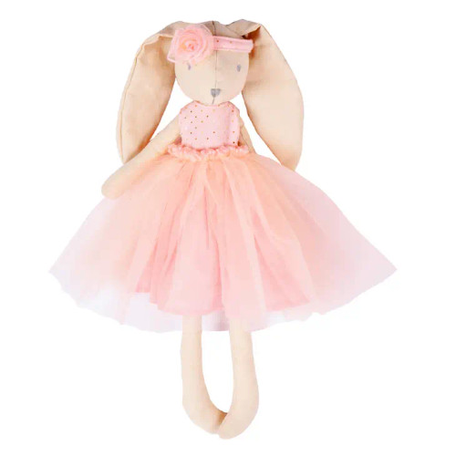  Marcella the Bunny in Ballerina Tulle Netting Pink Dress | Tikiri Toys