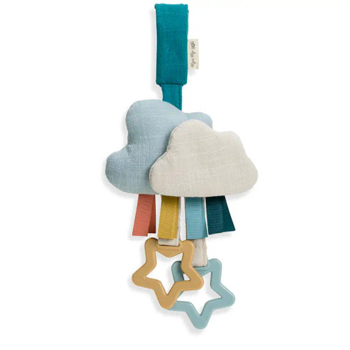 Bitzy Bespoke Ritzy Jingle Attachable Travel Toy | Cloud | Itzy Ritzy