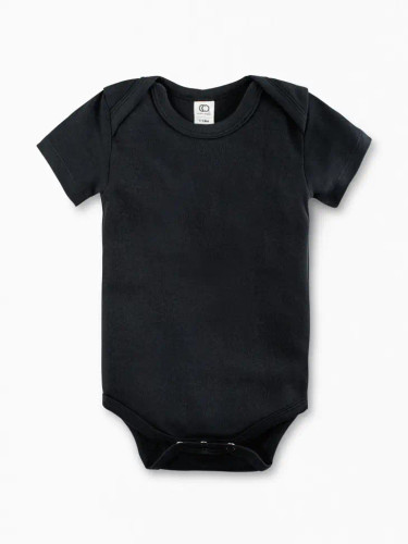 Short Sleeve Bodysuit | Black | Colored Organics