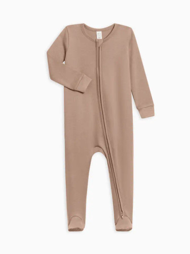 Peyton Zipper Sleeper | Truffle | Colored Organics
