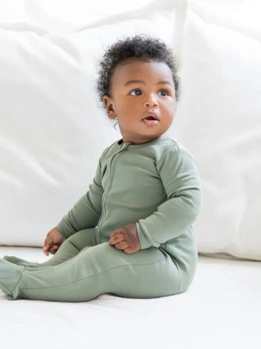 Peyton Zipper Sleeper | Thyme | Colored Organics