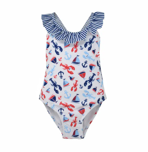 UPF 50+ Mindy Crossback Swimsuit | Sunday Sails |  Flap Happy