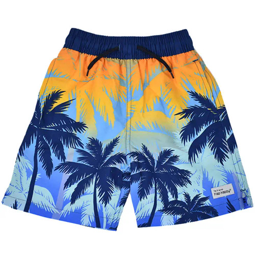  UPF 50+ Wesley Swim Trunks with Mesh Liner | Sunset Palms | Flap Happy