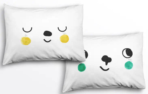 2-pack Happy Faces Standard Size Pillowcases | Rookie Humans 