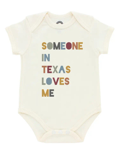 Someone in Texas Loves Me Short Sleeve Baby Onesie | Emerson and Friends