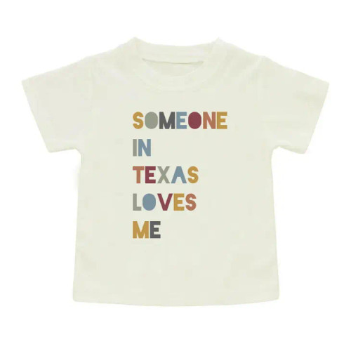 Someone in Texas Cotton Toddler Short Sleeve Shirt | Emerson and Friends