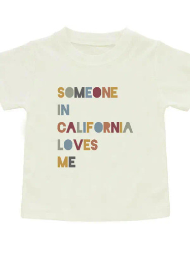 Someone in California Cotton Toddler Short Sleeve Shirt | Emerson and Friends