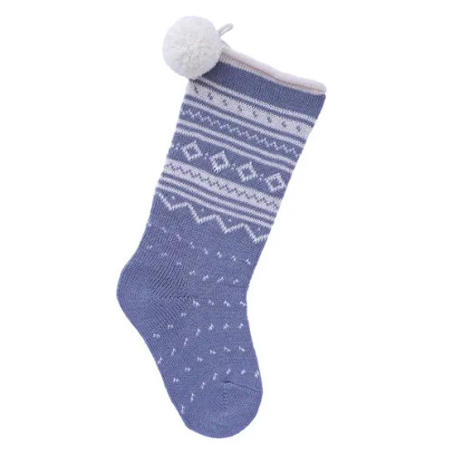 Nordic Roll Cuff Stocking | Grey  | Melange Collection