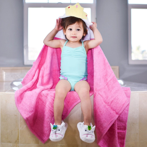 Pink Princess Hooded Towel | Yikes Twins
