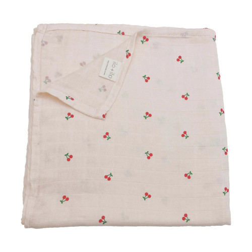 Muslin Swaddle Blanket | Cherry | Ali Oli