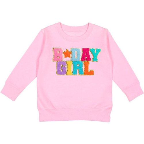  Birthday Girl Patch Sweatshirt | Pink| Sweet Wink