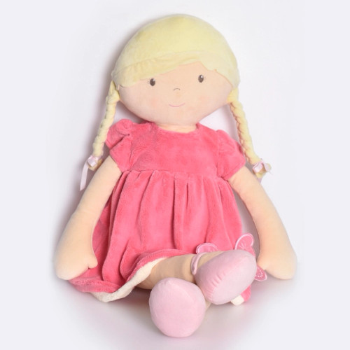 Ria X-Large Blonde Hair with Pink & White Dress | Tikiri Toys
