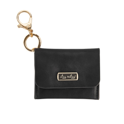 Itzy Mini Wallet Card Holder And Key Chain Charm | Black | Itzy Ritzy