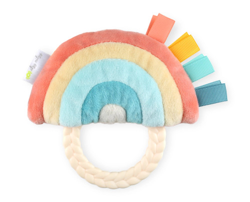 Ritzy Rattle Pal Plush Rattle With Teether | Rainbow | Itzy Ritzy