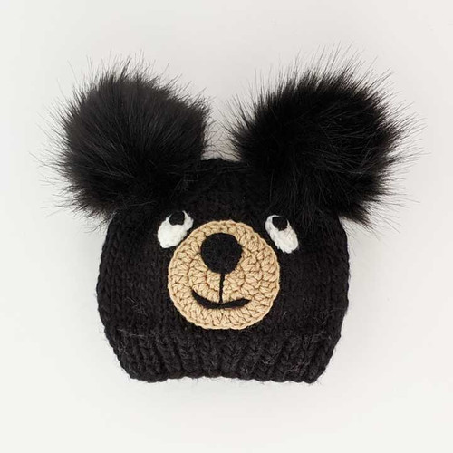 Black Bear Knit Beanie Hat for Babies, Toddlers & Kids | Bunnies by the Bay