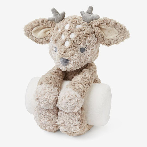 Fawn Bedtime Huggie Plush Toy with Blanket | Elegant Baby