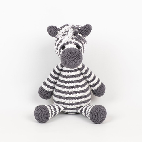 Zena the Zebra Hand Knitted Organic Stuffed Animal | Cuddoll