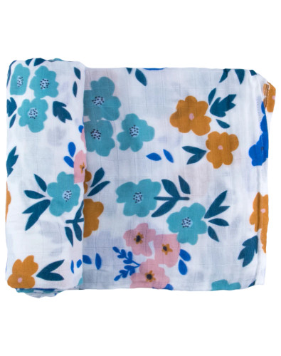 Captain Silly Pants | Floral Summer Flowers Soft Swaddle