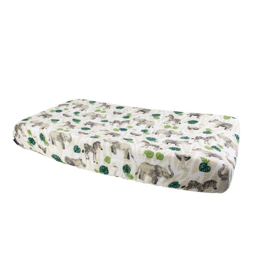 Jungle Classic Muslin Changing Pad Cover | Bebe Au Lait