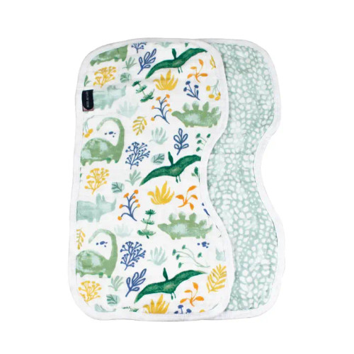 Dino Roar + Upscale Muslin Burp Cloths | Bebe au Lait