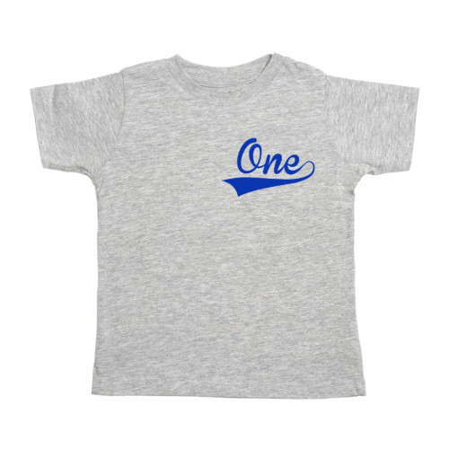 One Birthday Boy Short Sleeve T-Shirt | Gray | Sweet Wink