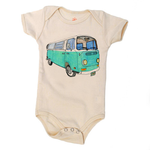 Venice Wheels Organic Onesie | orangeheat