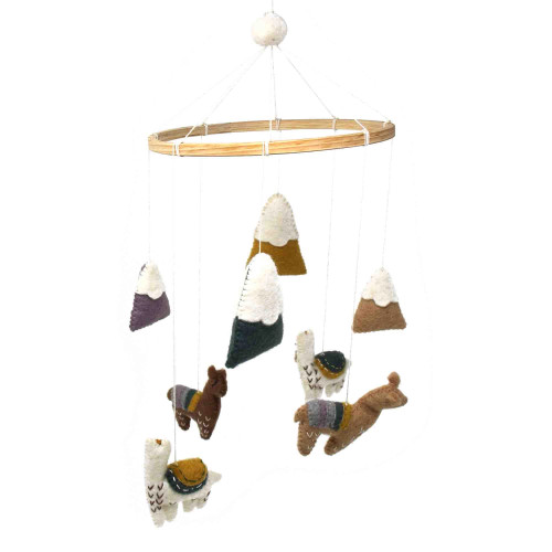Little Llamas Baby Nursery Mobile Room Decor | Global Crafts