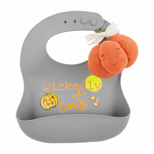  Halloween Bib & Rattle Set | Mud Pie