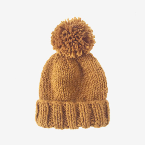 Classic Pom Hat | Mustard | The Blueberry Hill
