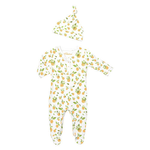 Orange Blossoms Onesie + Hat | Petidoux