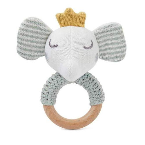 Elephant Princess Wooden Baby Rattle | Elegant Baby
