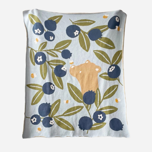 Blueberry Bear Bee Blanket | Organic Cotton | The Blueberry Hill