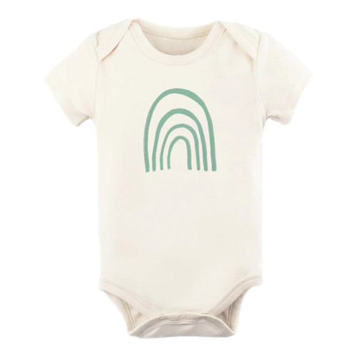 Organic Baby Short Sleeve Bodysuit | Seafoam Rainbow  | Tenth & Pine