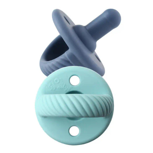  Sweetie Soother | Pacifier 2-Pack |  Nautical Navy & Robin's Egg Blue | Itzy Ritzy