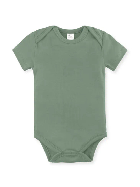 Short Sleeve Bodysuit | Thyme | Colored Organics