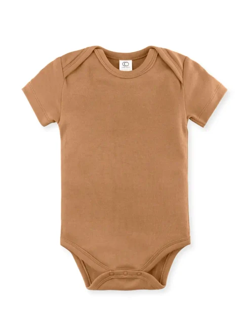 Short Sleeve Bodysuit | Ginger | Colored Organics
