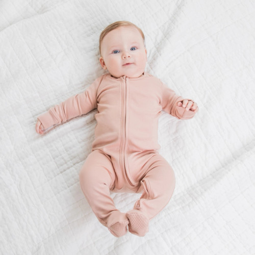 Peyton Zipper Sleeper | Blush | Colored Organics