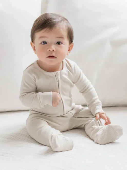 Peyton Zipper Sleeper | Natural | Colored Organics