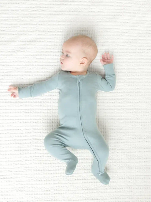 Peyton Zipper Sleeper | Tide | Colored Organics