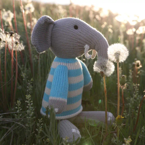 Elephant in Sweater | Blue | Melange Collection
